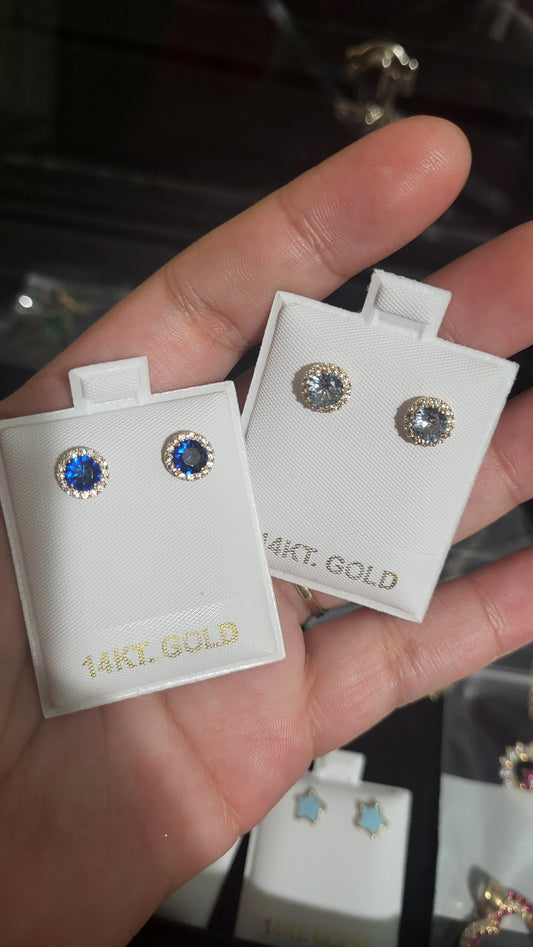 Aretes de oro 14k